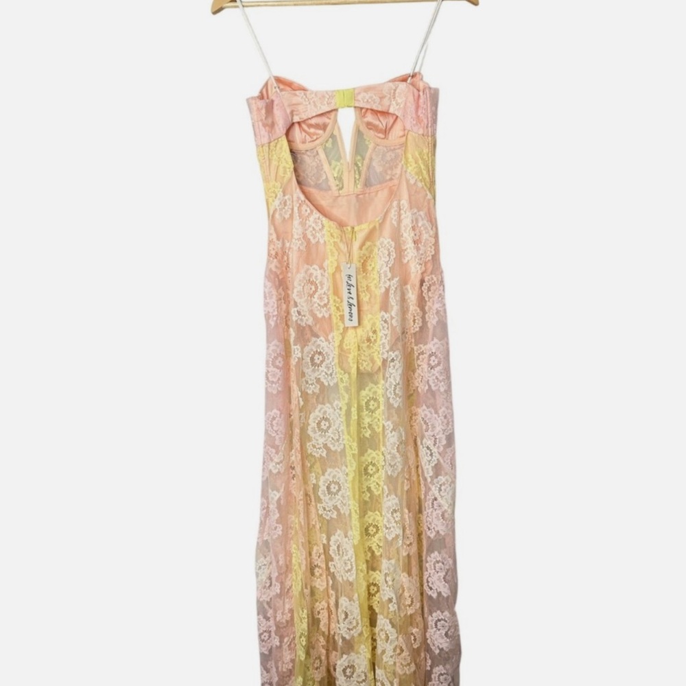 For Love And Lemons Pastel Floral Lace Chemise - Picture 5 of 8